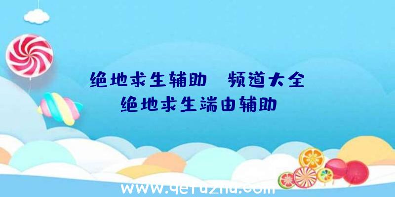 「绝地求生辅助yy频道大全」|绝地求生端由辅助